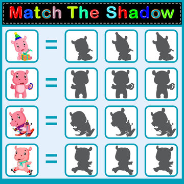Find the correct shadow of the hippo