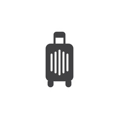 Baggage vector icon. filled flat sign for mobile concept and web design. Luggage simple solid icon. Symbol, logo illustration. Pixel perfect vector graphics