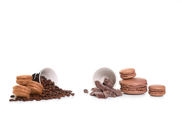 macaron au café et chocolat