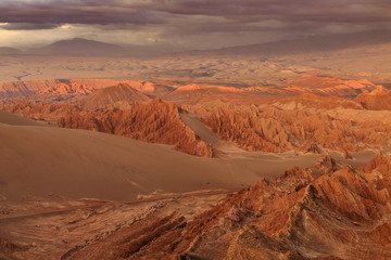 Fototapeta na wymiar Valley of Death or Mars Valley in Atacama Desert Chile