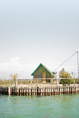 Fisherman House in lagoon