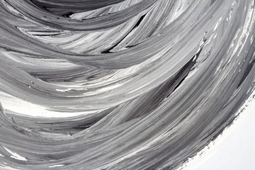 Abstract black and white hand painted background