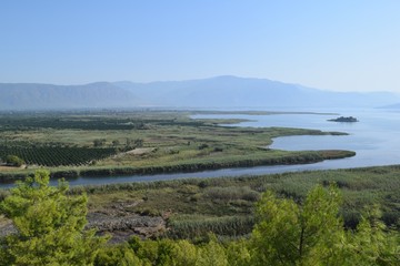 Fototapeta na wymiar Lake.Landscape.Koydcegiz.Mugla.Turkey