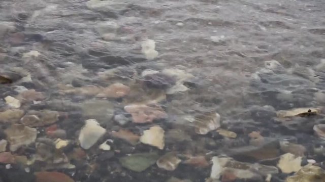 water flowing in the sea sore