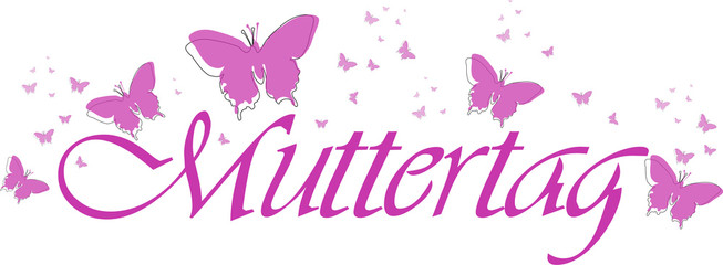 Muttertag mit Schmetterlingen