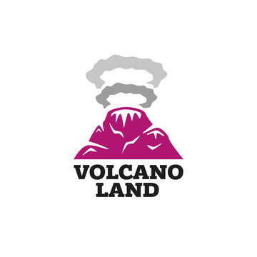 The logo of the volcano emits smoke rings
