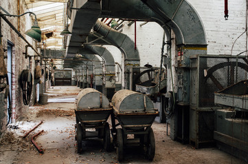 Vintage Steel Carts / Coffins - Abandoned Indiana Army Ammunition Plant - Indiana