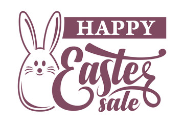 Easter sale. Calligraphic text