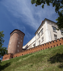 Wawel Castle in Poland. Cracow in a first capital of Poland.