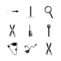 icon Instruments And Tools with steam, mechanic, shape, map and screwdrivers