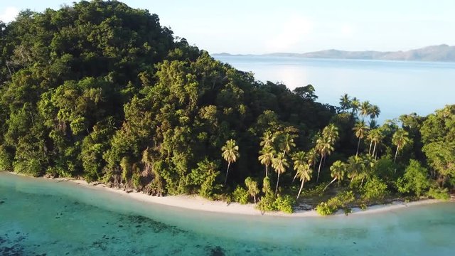 Aerial Footage of Beautiful Tropical Island in Raja Ampat