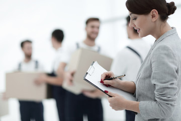 Obraz premium A team of professionals engaged in cargo transportation,