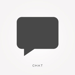 Silhouette icon chat