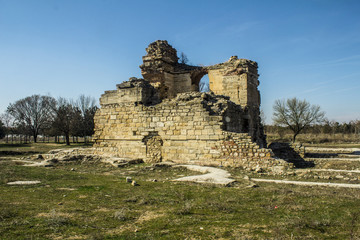 Fototapeta na wymiar history relics wall from Turkey Edirne 