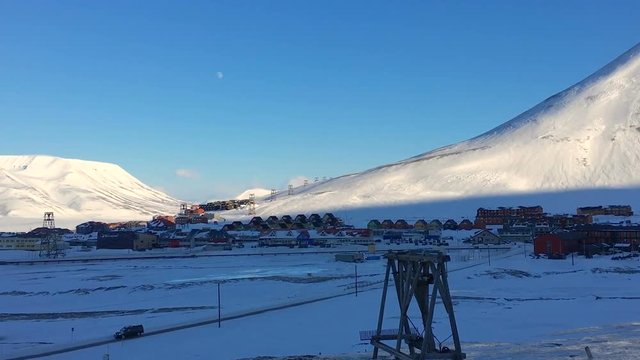 Cityscape in Longyearbyen, Svalbard, Norway.
