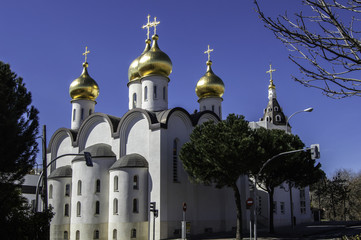 Iglesia ortodoxa rusa de santa María Magdalena
exterior de la iglesia ortodoxa rusa de santa María Magdalena en Madrid. España