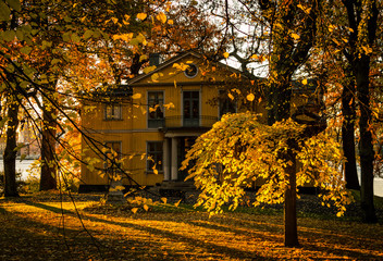 Obraz premium Autumn garden villa