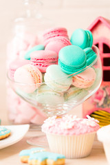 bowl of sweet colorful macaroons