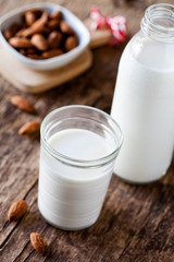 Obraz na płótnie Canvas Glass Of Almond Milk