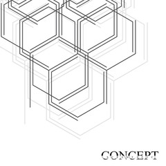 Hexagons abstract background. Geometric science and technology motion design. Digital data visualization concept. Scientific vector illustration.