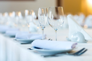 beautifully served table in a restaurant