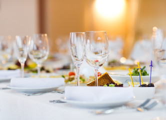 beautifully served table in a restaurant