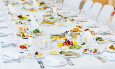 beautifully served table in a restaurant