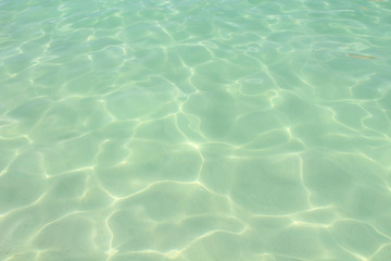 Beautiful clear blue sea. Close-up. Background. Texture.