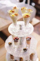 delicious milk dessert with nuts.