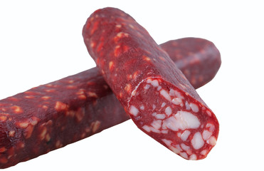 sausage on a white background