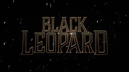 3D Black and Gold Sparks Title