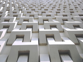 Full Frame Background of White Modern Building Exterior