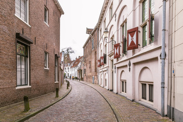 Fototapeta na wymiar The ancient streets in the city center of Amersfoort Netherlands