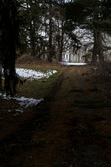 Winding One Lane Dirt Road - Abandoned Sleighton Farm School - Pennsylvania