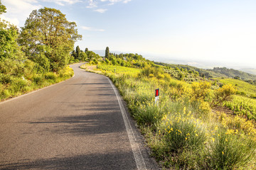 Summer road background of free space 