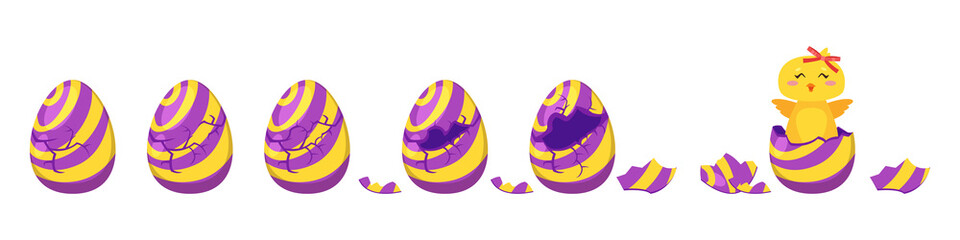 chick hatch animation from  egg