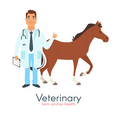 veterinarian doctor with horse
