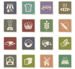 bakery icon set