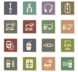 computer repair icon set
