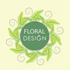 Forest fern. Floral greenery сard. For romantic design, announcements, greeting cards, posters, advertising.