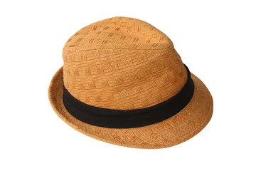 Hat summer style on white background