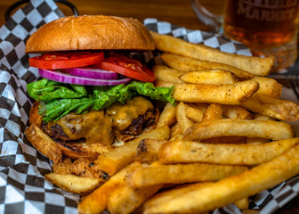Cheeseburger and Fries