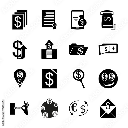 Icon Currency With Folder Currency Symbols Exchange Forex And - 