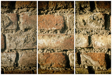 Old brick wall in a background image, good for web site or mobile devices