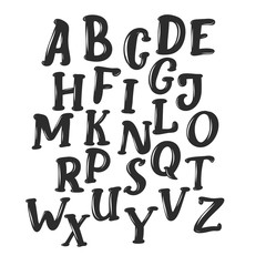 Hand lettering alphabet