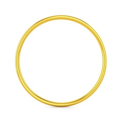 3D rendering Gold ring isolated on white background