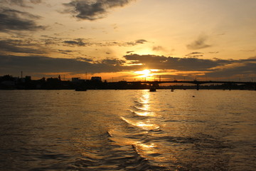 Naklejka premium Sunlight in delta of Mekong