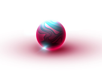 Red glowing ball