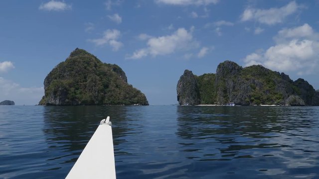 El Nido islands seen from boat