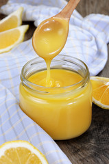 lemon kurd - custard on fruit juice